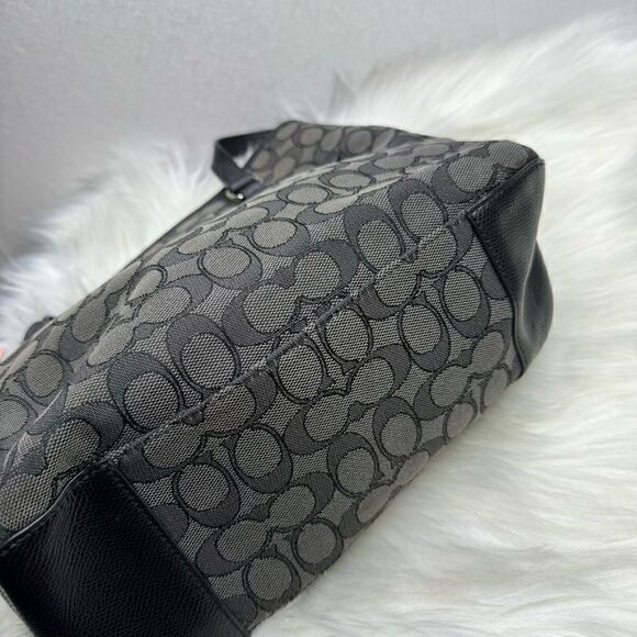 Coach Outline Signature Jacquard Zip Top Tote - Picture 9 of 9